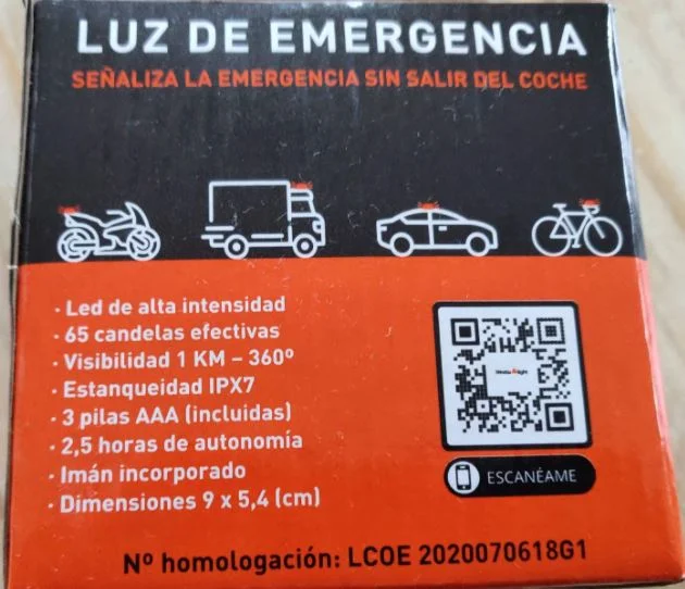 Luz Emergencia Coche, iWotto E light, Señal V-16